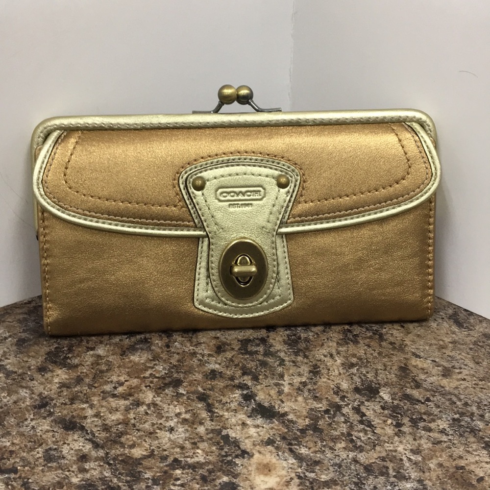 Coach Gold metallic Wallet